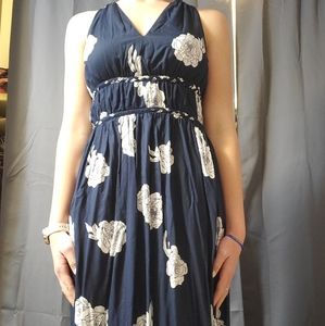 Navy maxi dress